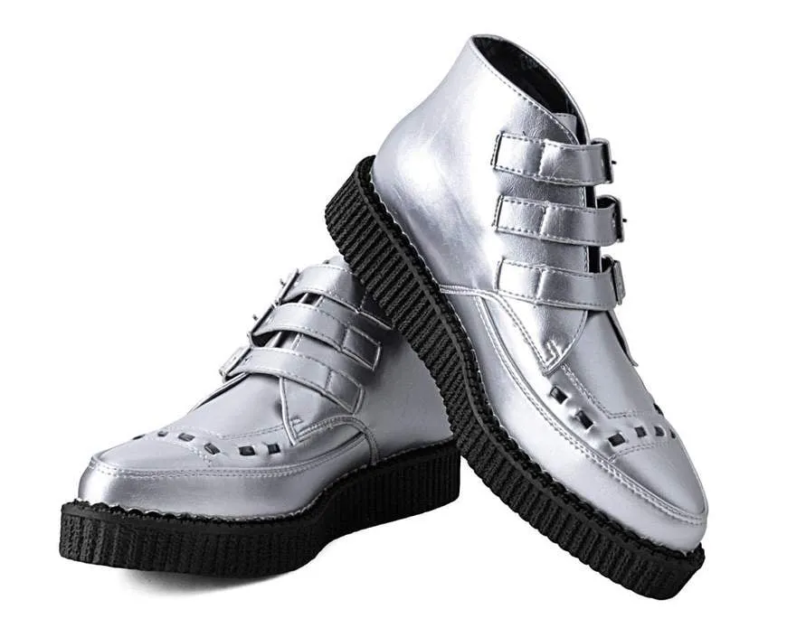 T.U.K Silver 3-Buckle Point Boot