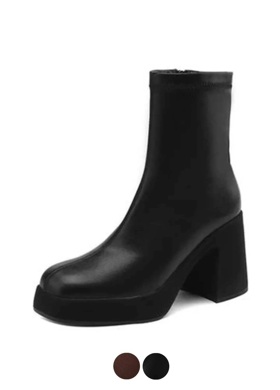 USS Shoes Sharon Women's Square High Heels Platform Boots