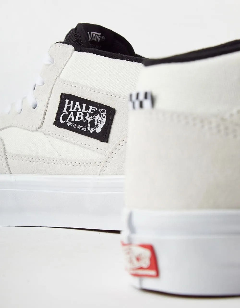 Vans Skate Half Cab Skate Shoes - White/Black