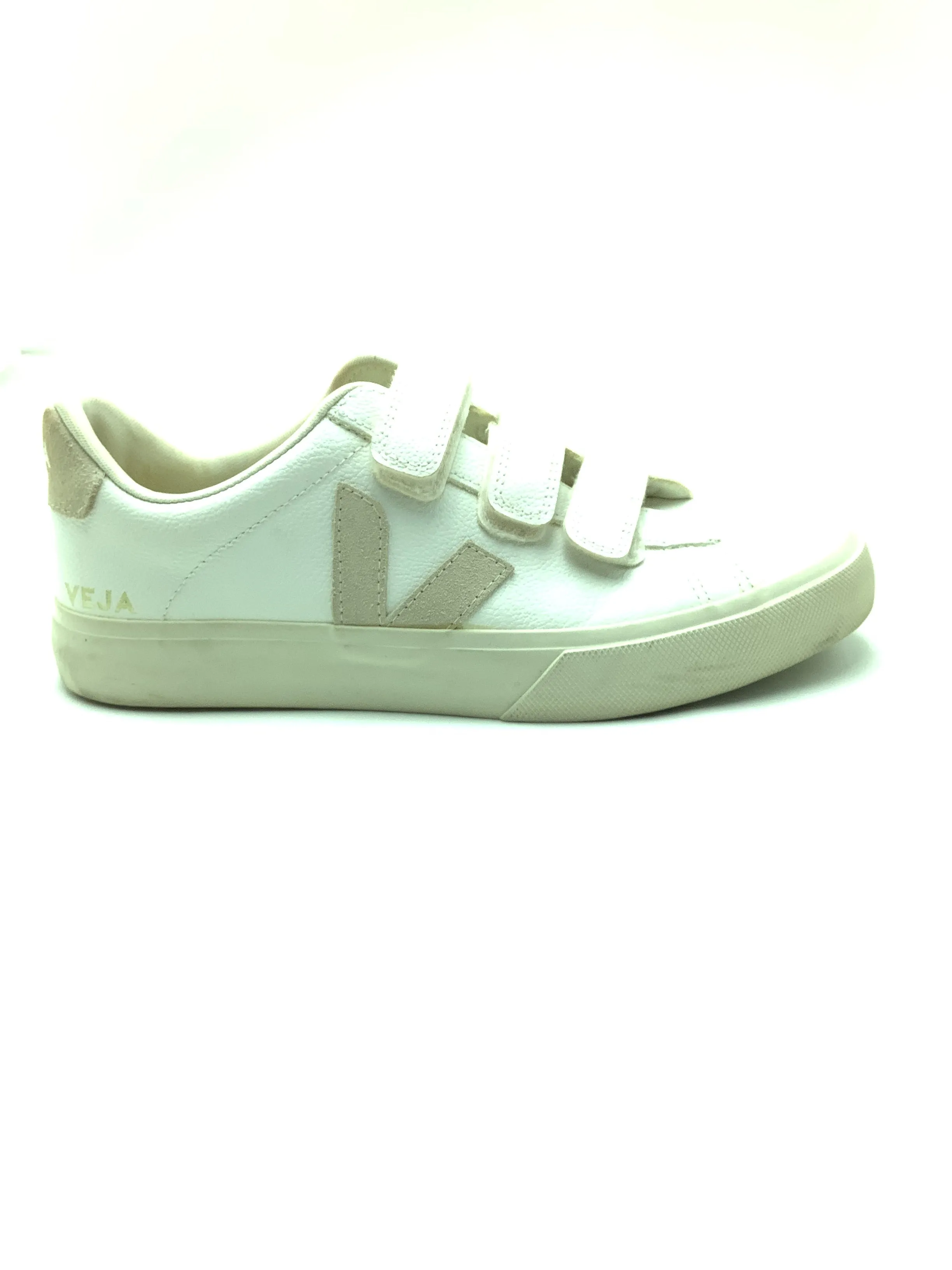 Veja Sneakers Velcro White Leather Size: 10