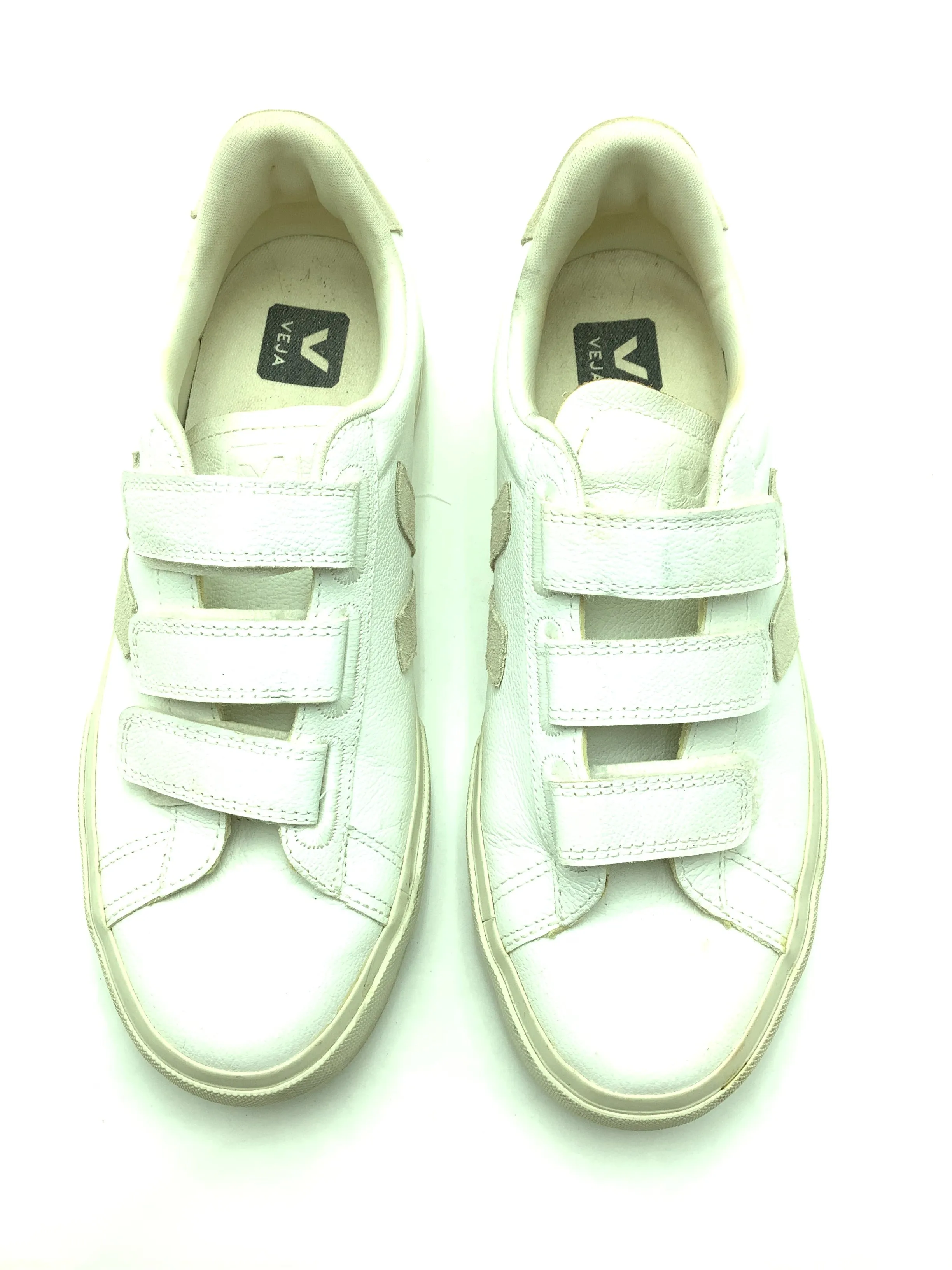 Veja Sneakers Velcro White Leather Size: 10