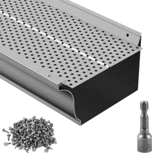 Vevor Gutter Guard 6" Aluminum Leaf Filter 104' Total Length DIY Fit for Any Gutter Type 26 PCS New