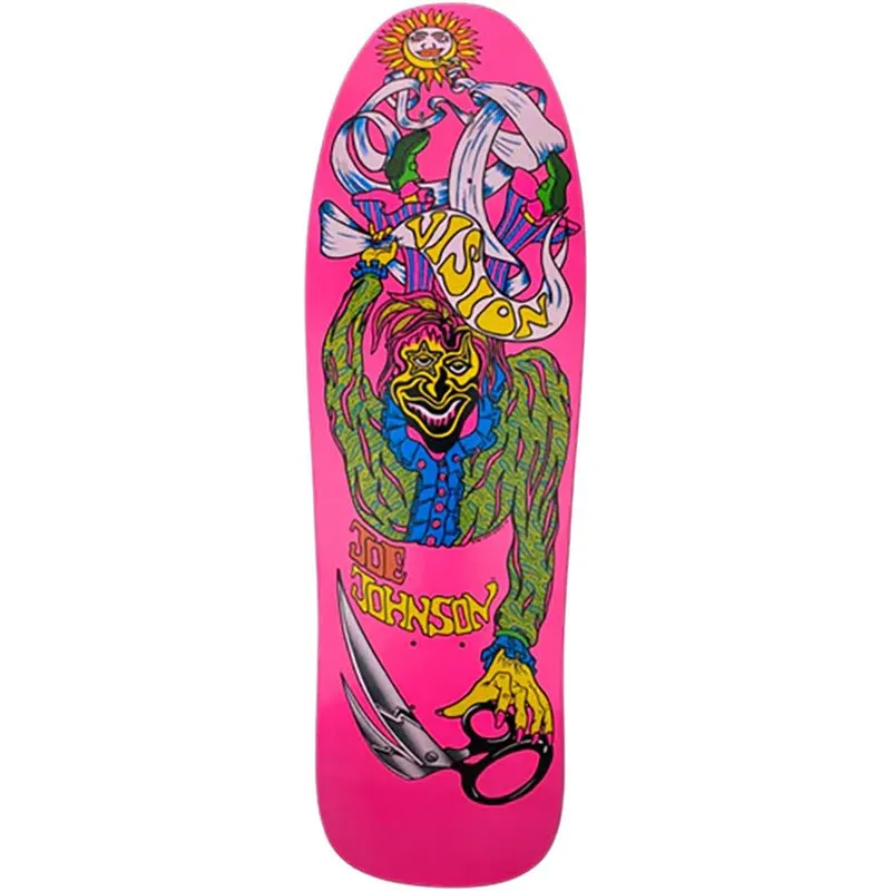 Vision 9.5" x 32" Joe Johnson Scissors Pink Dip Skateboard Deck