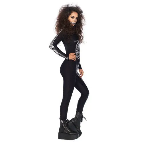 X-Ray Skeleton Catsuit Ladies Costume